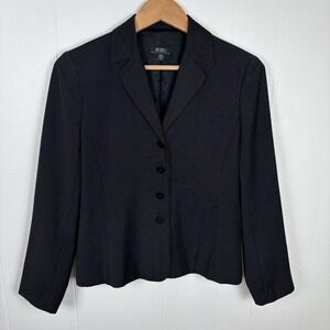 Vintage BCBG Maxazria Black 4-Button Front Blazer Jacket Size 2 Made USA